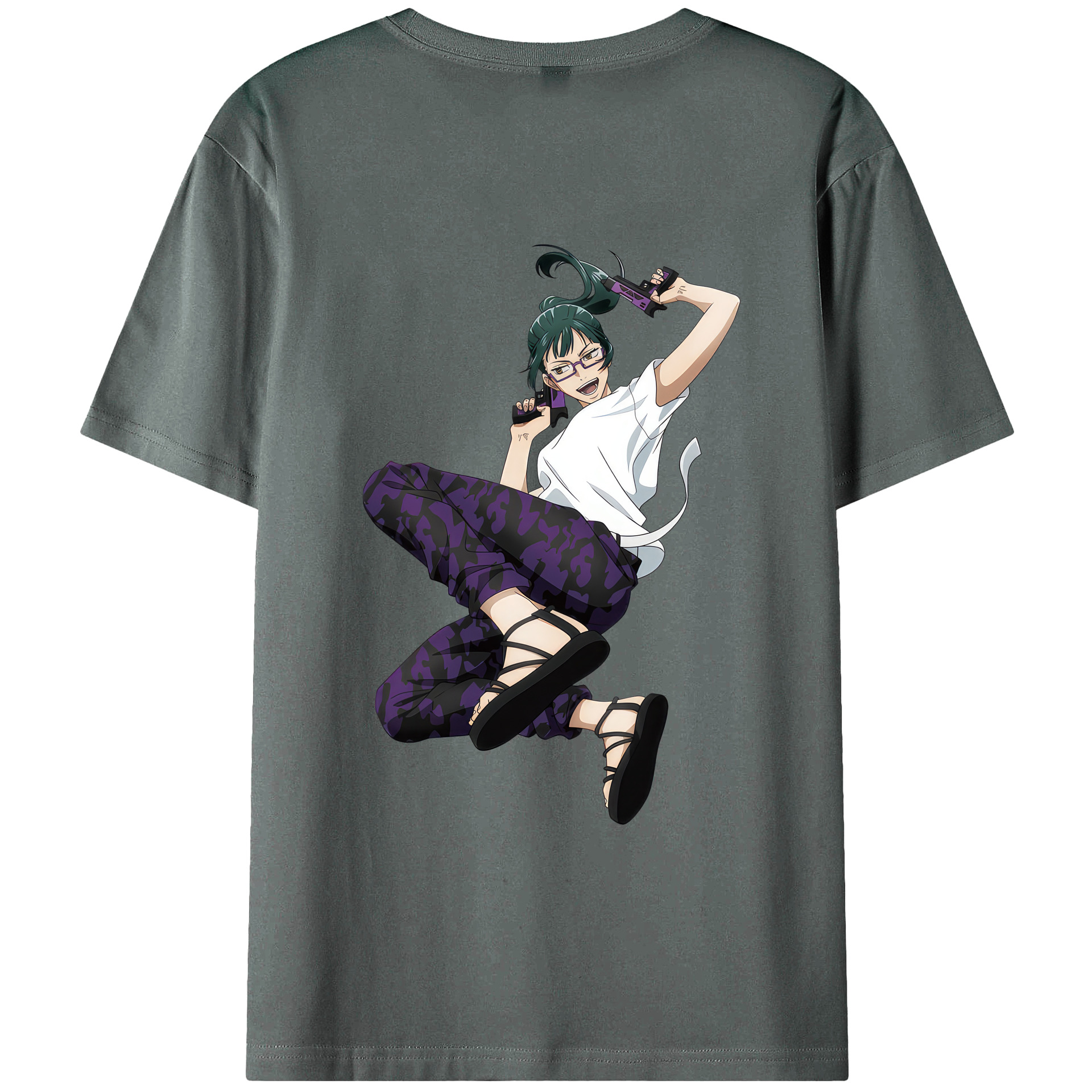 （画像用） 呪術廻戦 Jujutsu Kaisen 綿100％ メンズ半袖Tシャツ（バックプリント） 通気性